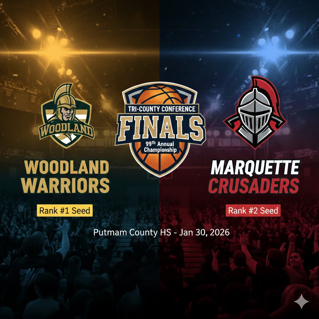 Tri-County Finals: No. 1 Woodland vs No. 2 Marquette Crusaders Score &amp; Stream